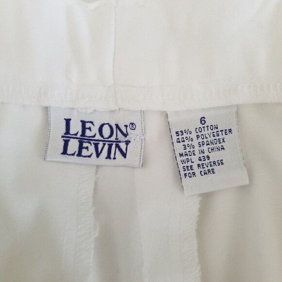 Vintage Leon Levin White Capri Dress Style Pants Womens Size Small - Picture 7 of 8